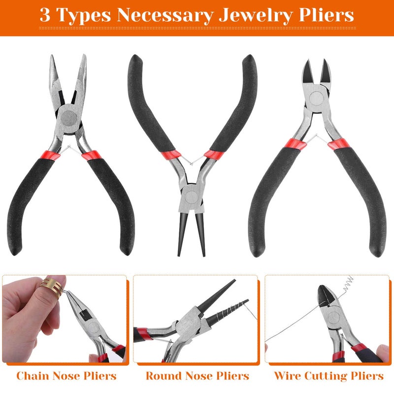 Audab Jewelry Making Kit with Tools, Wires, Charms and Findings for Jewelry Making and Repair - Image 5